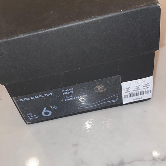 💕SOLd💕NIB J.Crew Women’s Suede Classic Flats Ashen Brown (6.5) - Picture 6 of 7